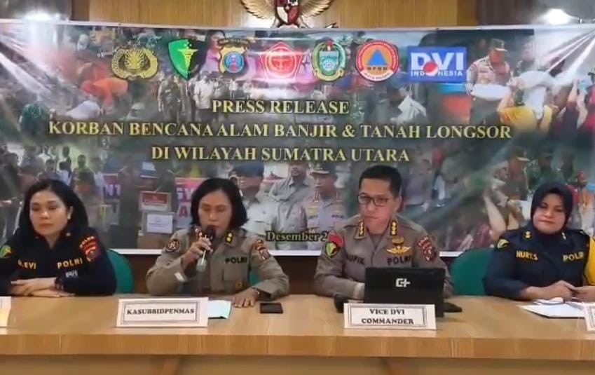 Tim DVI Polri Berhasil Identifikasi 290 Korban di Sumatera Utara