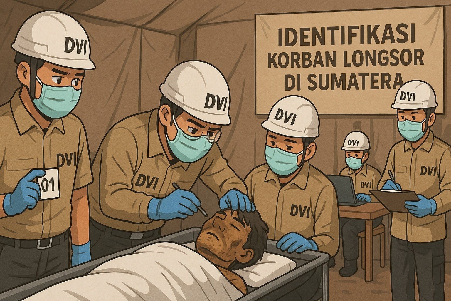 Tim DVI Mulai Hadapi Kendala Identifikasi Korban Longsor di Sumatera
