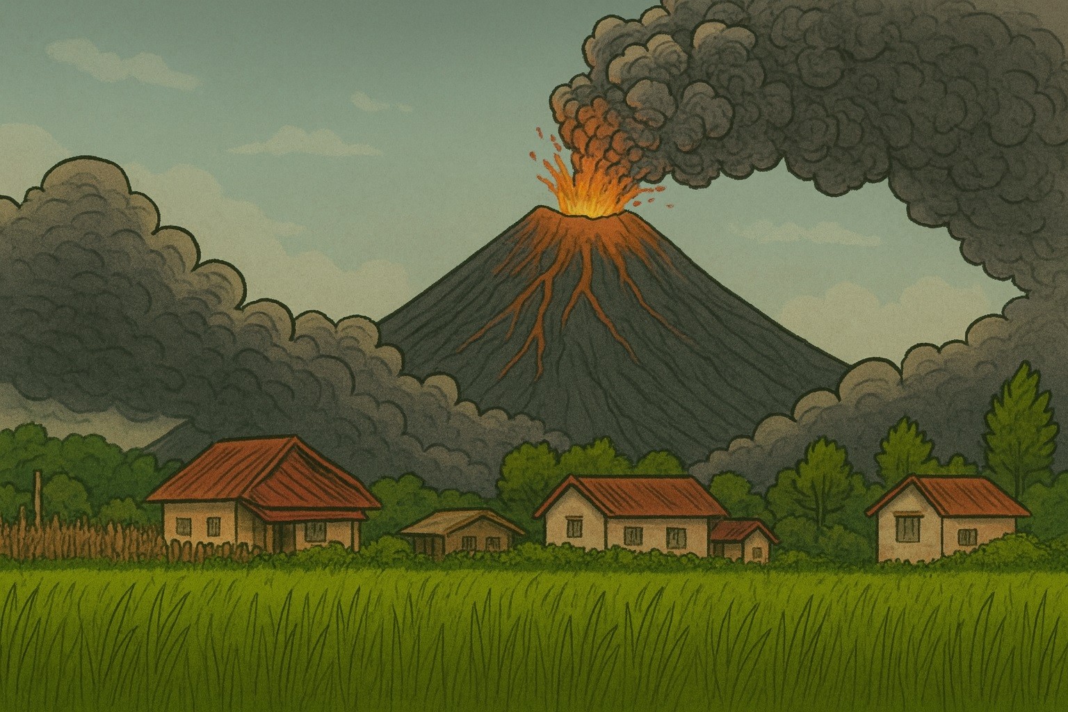 Satu Permukiman, 136 Keluarga Masih Terjebak Paska Semeru kembali erupsi