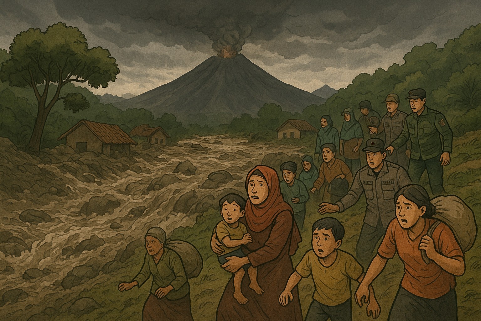 Banjir Lahar Semeru Timbun Separuh Permukiman di Sumberlangsep